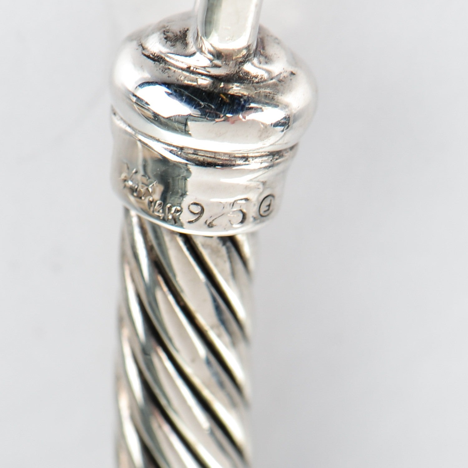 David Yurman Sterling Silver 14K Yellow Gold 5mm Metro Necklace 5 of 5