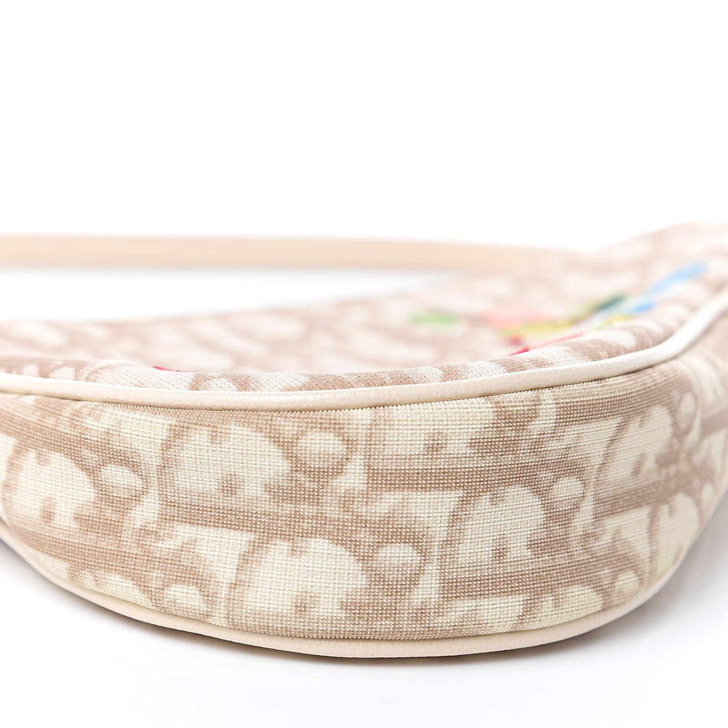 Monogram Vintage Flowers Mini Saddle Bag Beige