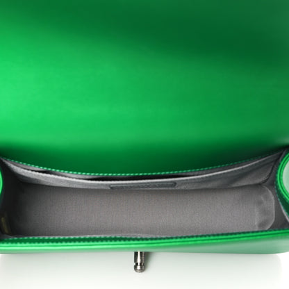 Chanel Metallic Calfskin Quilted Medium Boy Flap Green 5 of 10