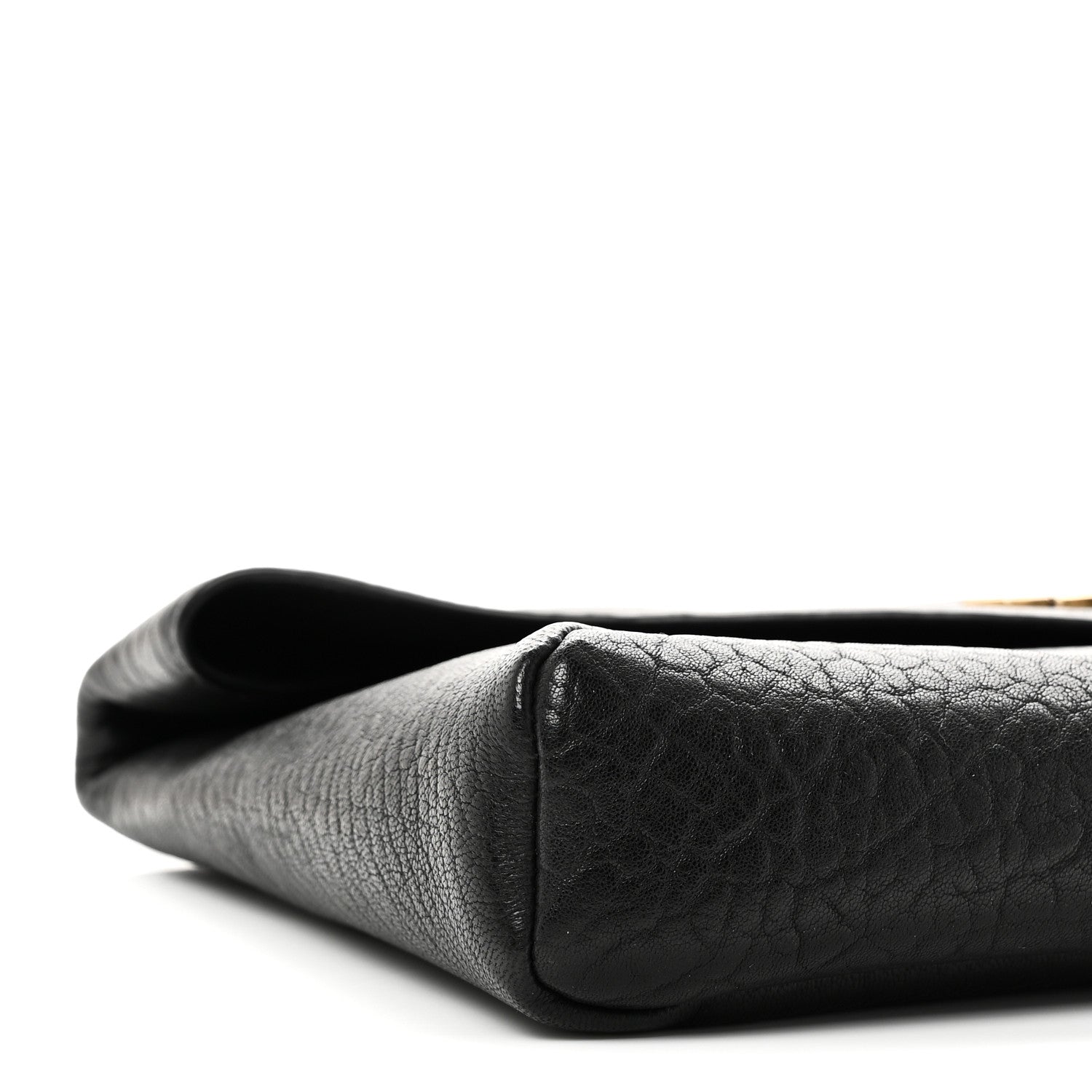 Saint Laurent Grained Lambskin Cassandre Envelope Pouch Black 8 of 9