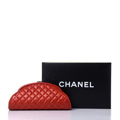 Chanel Lambskin Quilted Timeless Clutch Red 12 of 12