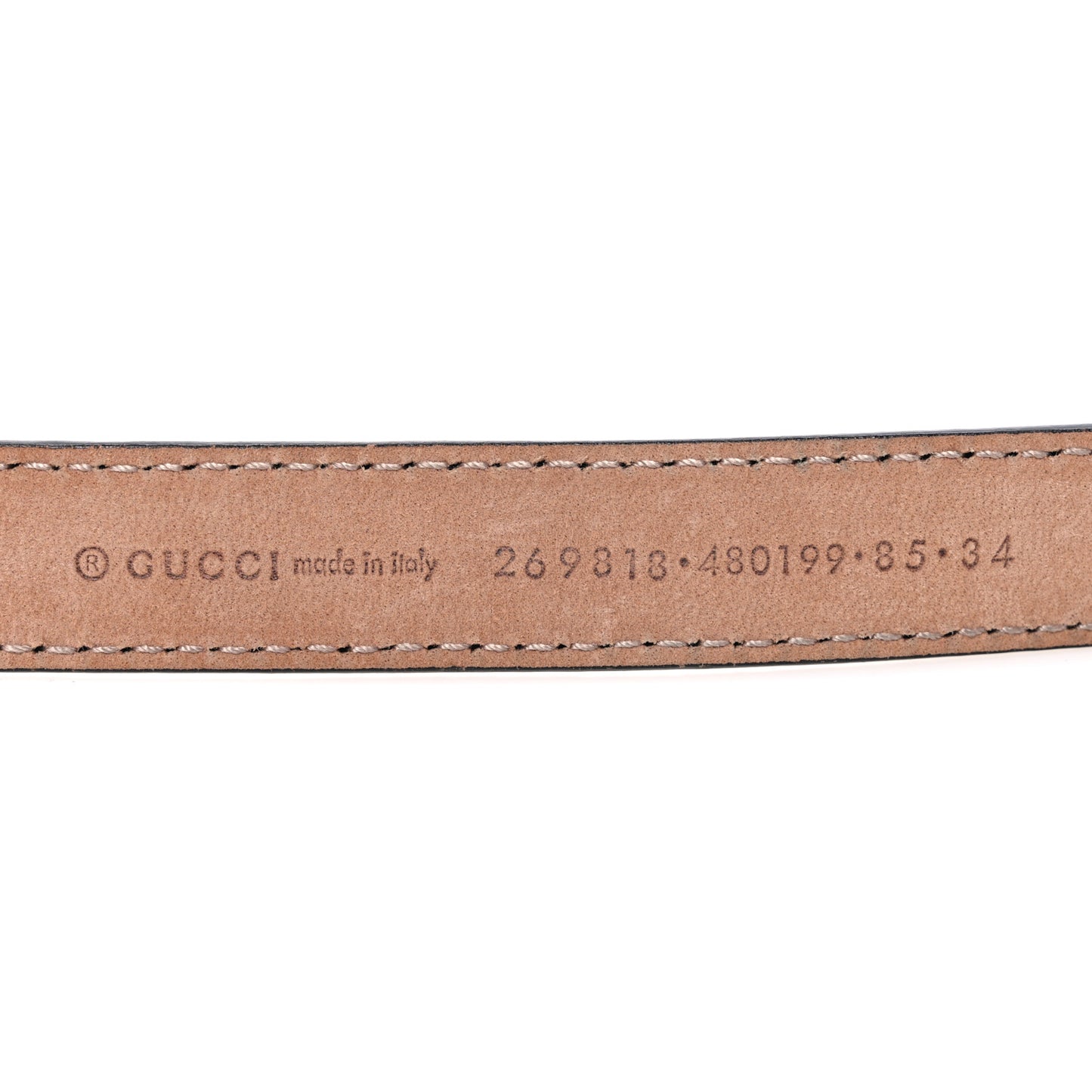 Calfskin Double G 20mm Belt 85 34 Black