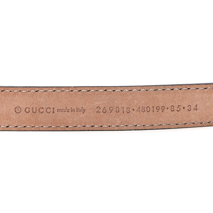 Gucci Calfskin Double G 20mm Belt 85 34 Black 5 of 5