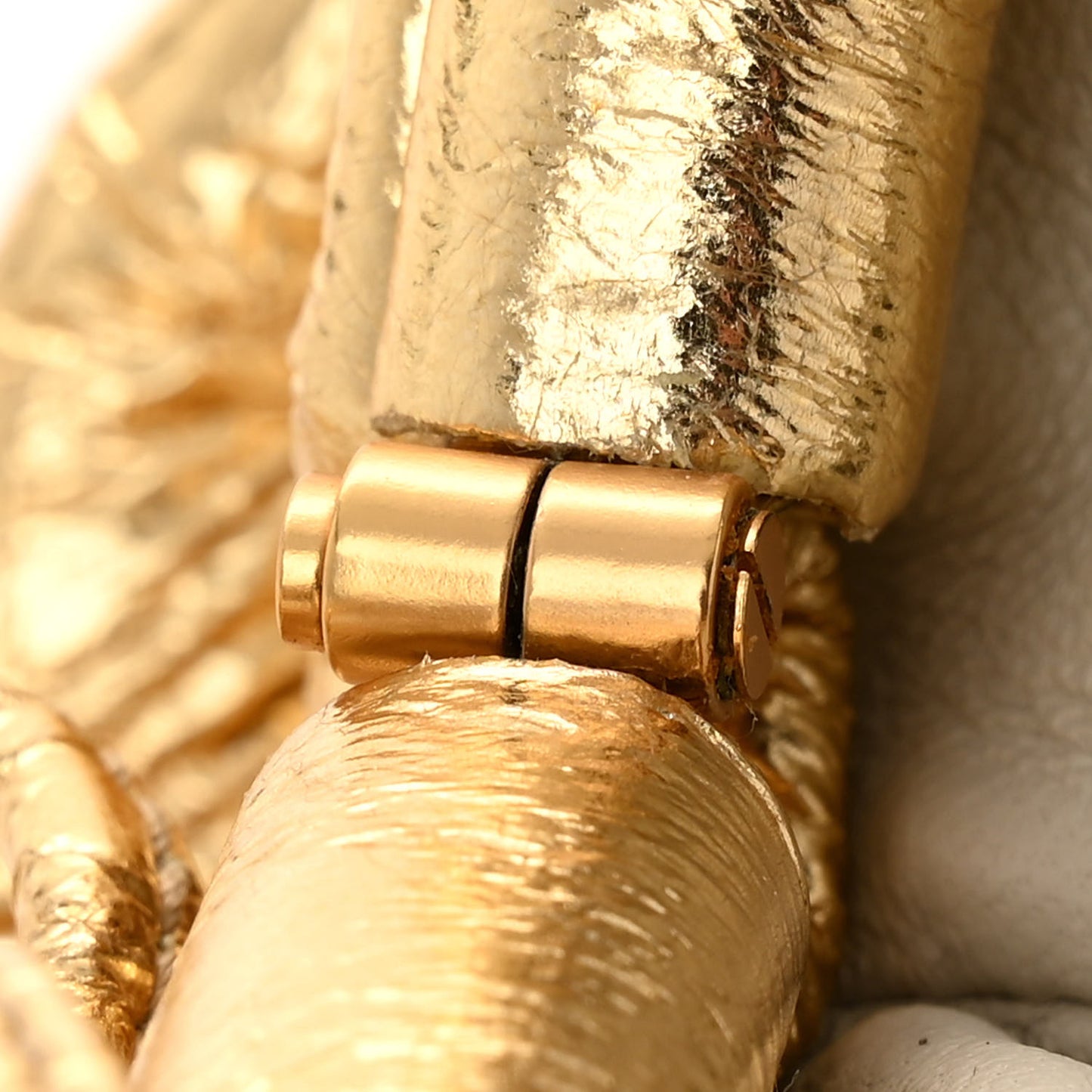 Metallic Crinkled Lambskin The Mini Pouch Oro