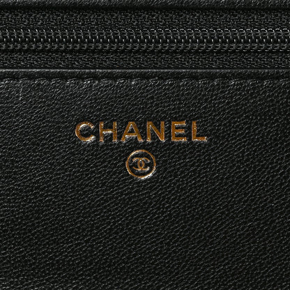 Chanel Lambskin Quilted Infinity Wallet On Chain WOC Black 6 of 10