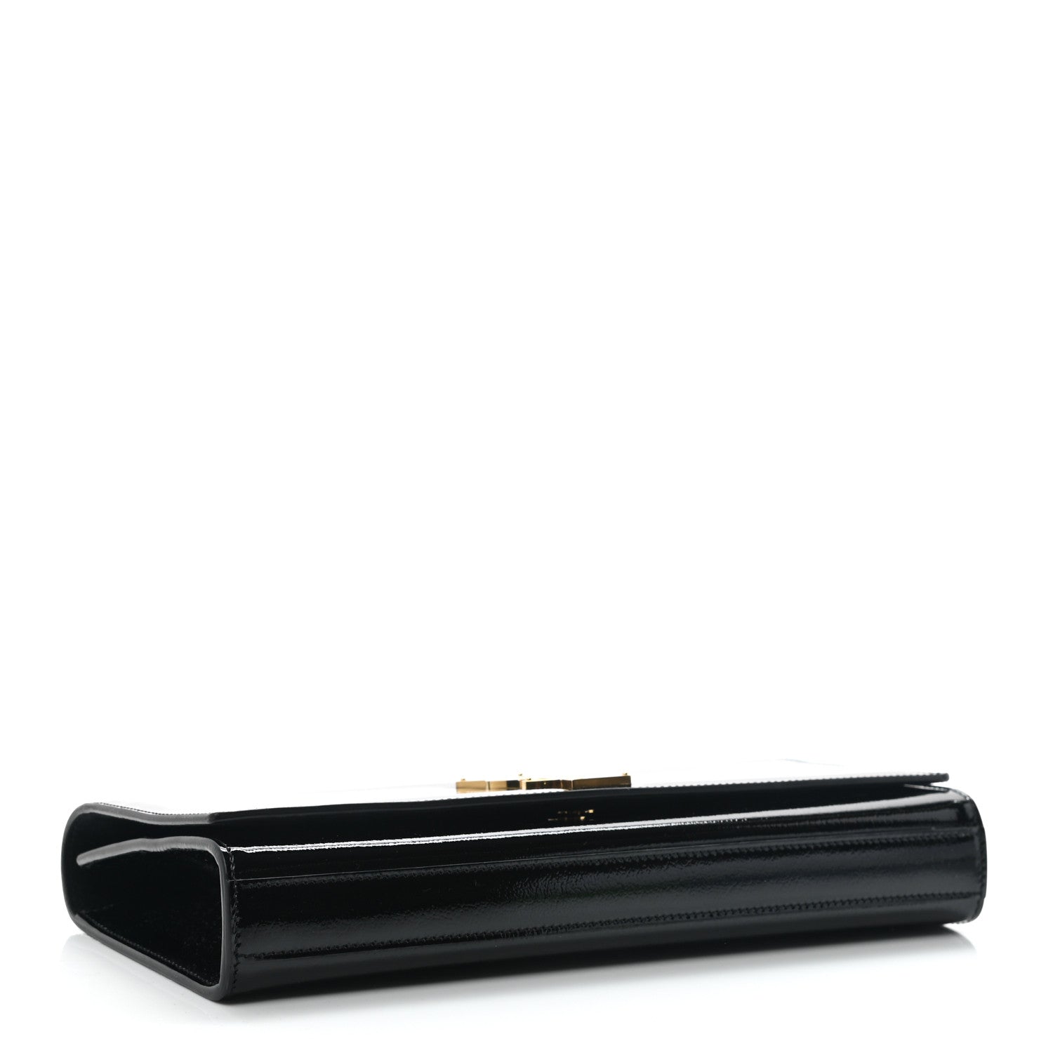 Saint Laurent Textured Patent Classic Monogram Cassandre Clutch Black 5 of 11
