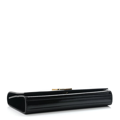 Saint Laurent Textured Patent Classic Monogram Cassandre Clutch Black 5 of 11