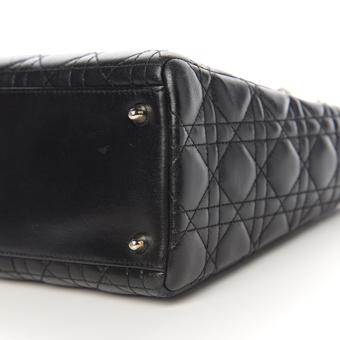 Lambskin Cannage Medium Lady Dior Black