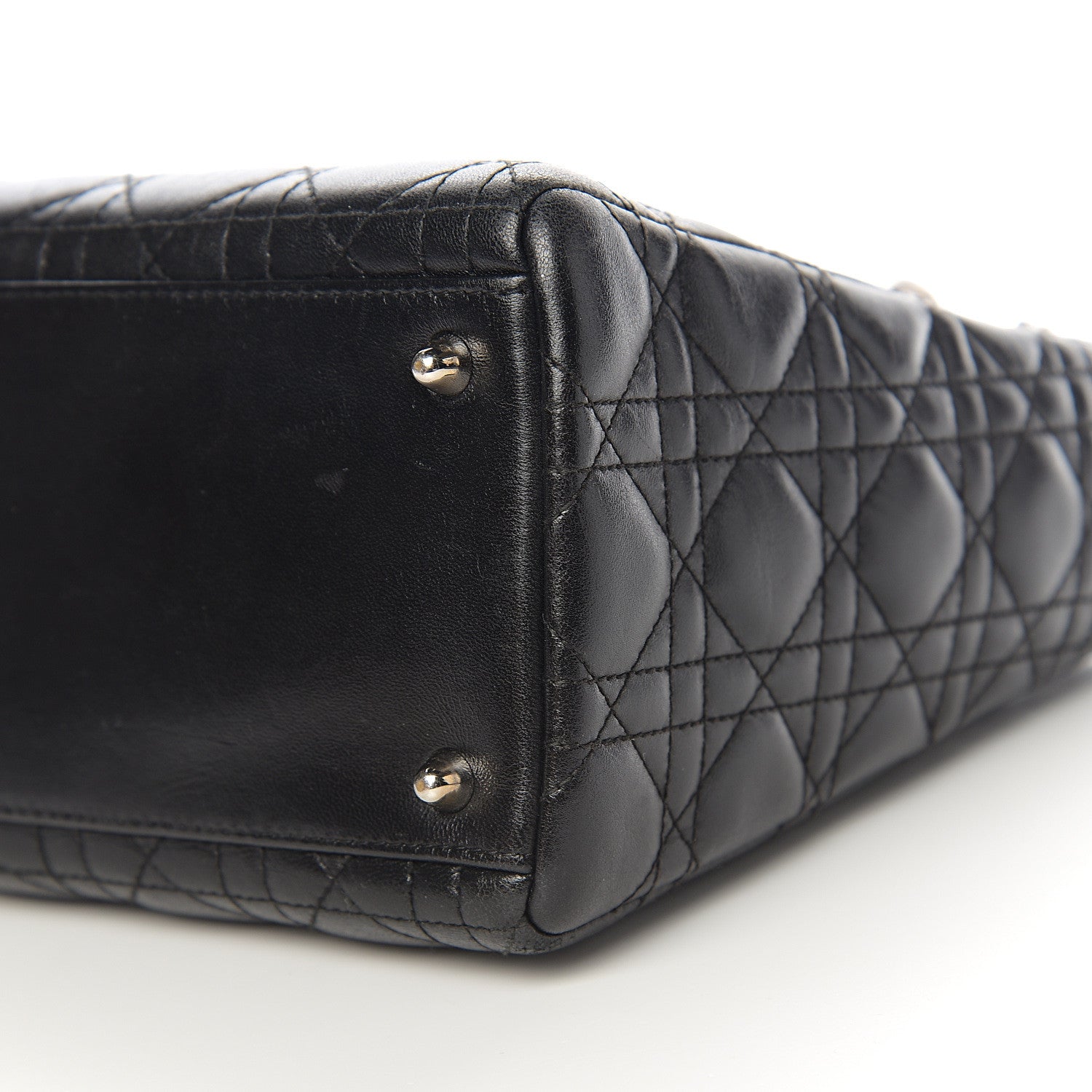 Christian Dior Lambskin Cannage Medium Lady Dior Black 10 of 10
