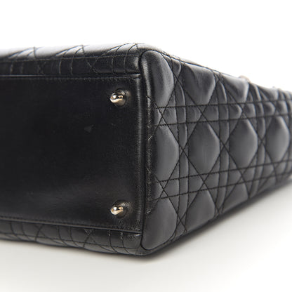 Christian Dior Lambskin Cannage Medium Lady Dior Black 10 of 10