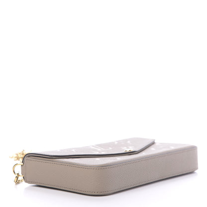 Louis Vuitton Empreinte Monogram Giant Felicie Pochette Tourterelle Creme 5 of 12
