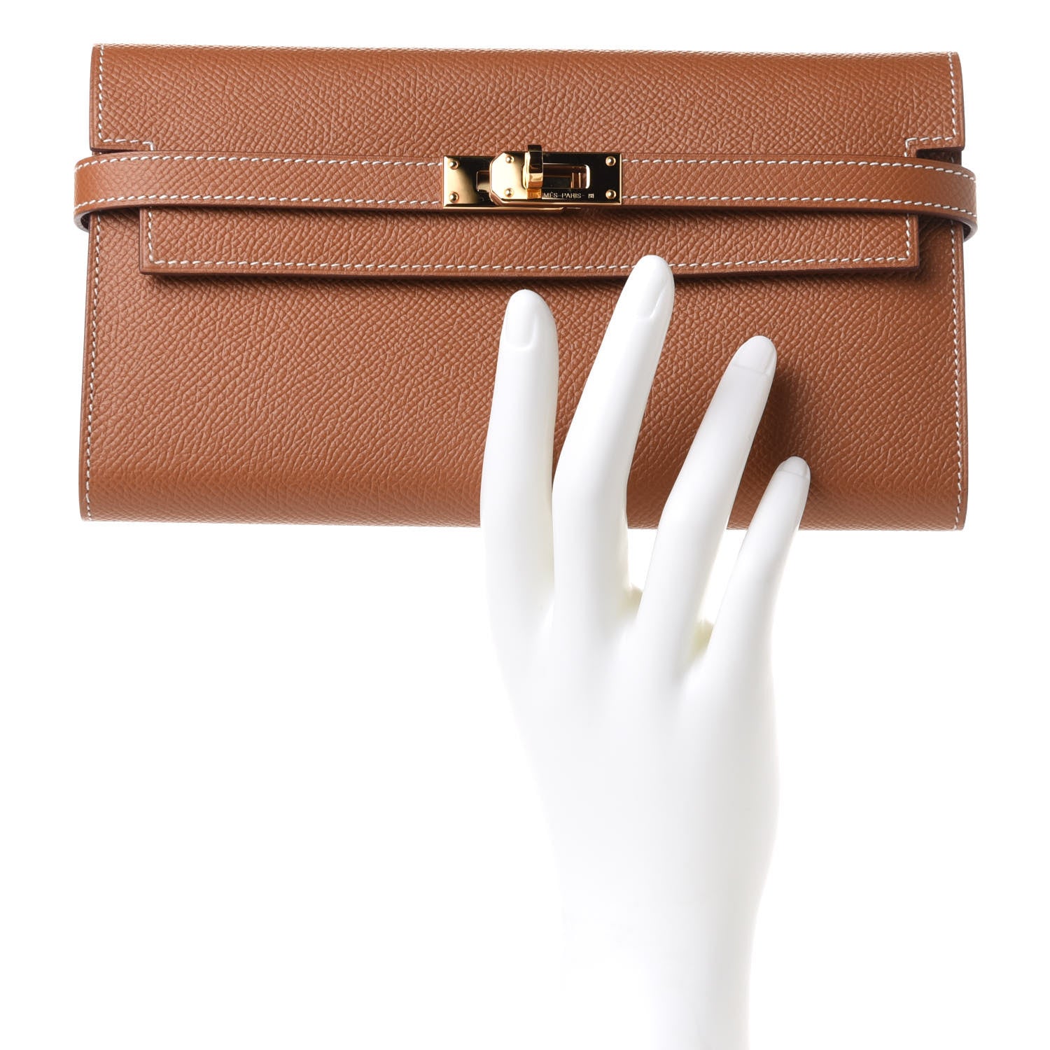 Hermes Epsom Kelly Longue Wallet Gold 2 of 9