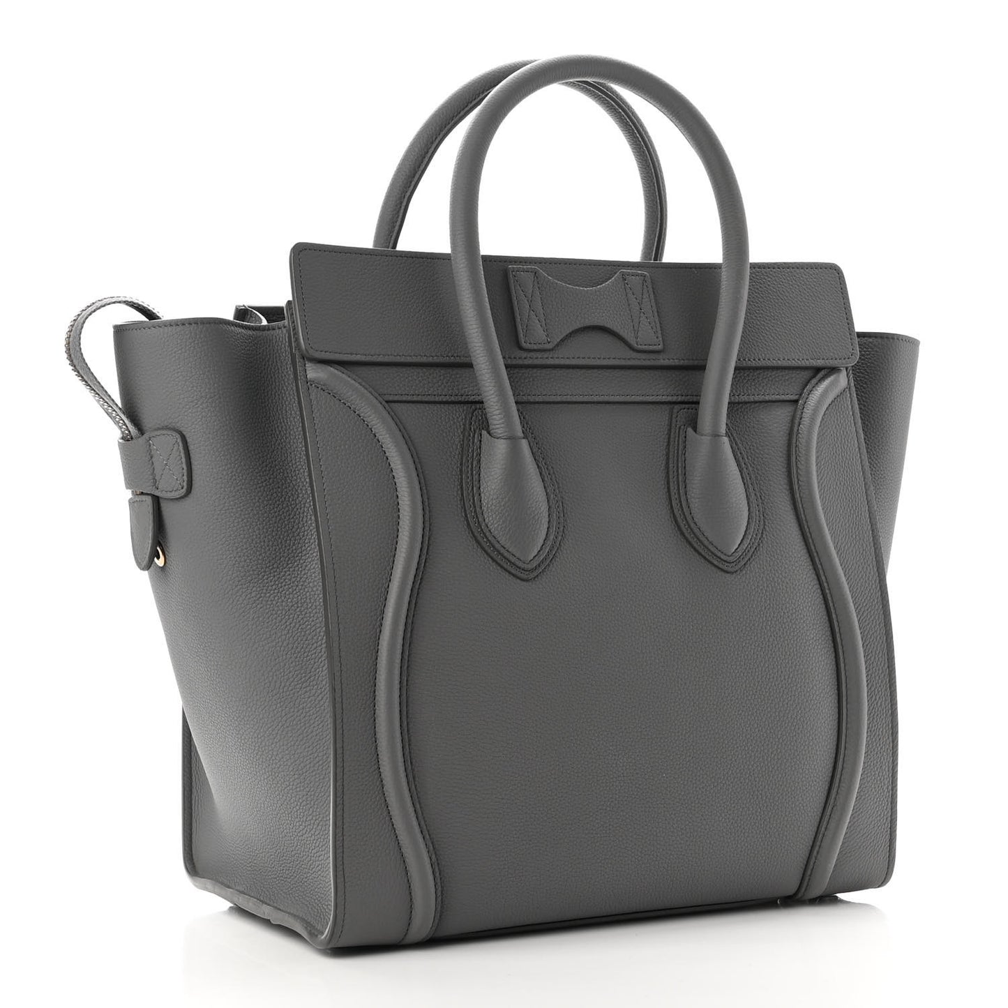 Drummed Calfskin Mini Luggage Kohl