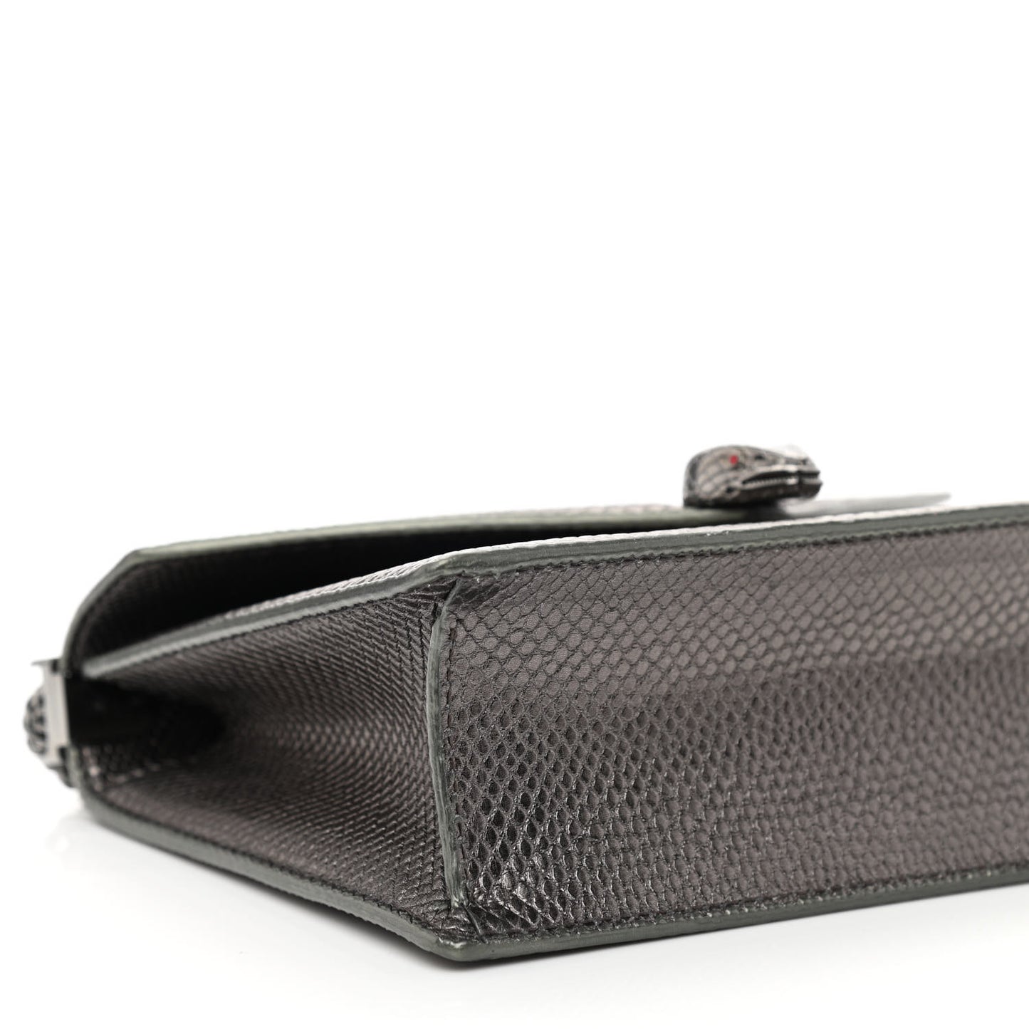 Metallic Karung Serpenti Forever Shoulder Bag Silver