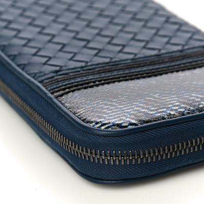 Bottega Veneta Nappa Embroidered Zip Around Wallet Blue 11 of 11