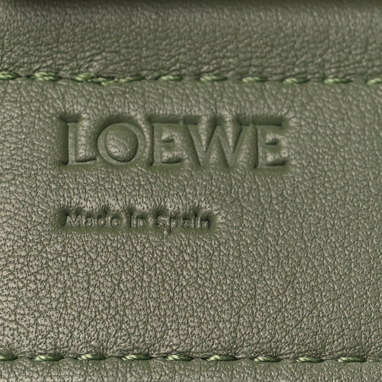 Calfskin Jacquard Anagram Strap Avocado Green
