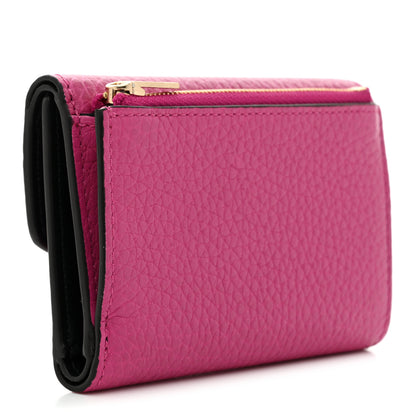 Mulberry Small Classic Grain Darley Folded Multi-Card Wallet Mulberry Pink 3 of 7