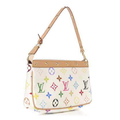 Louis Vuitton Monogram Multicolor Pochette Accessories White 3 of 11