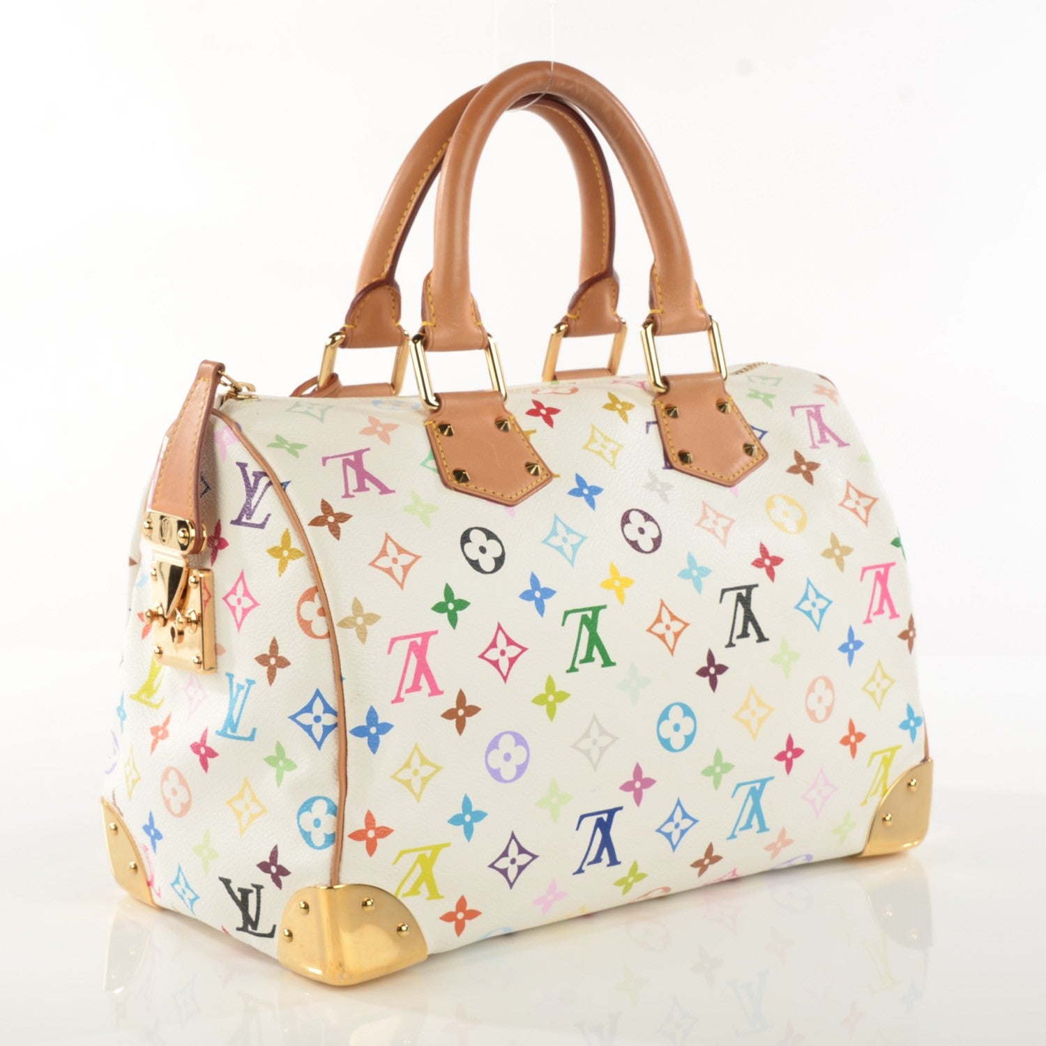Louis Vuitton Monogram Multicolor Speedy 30 White 3 of 7