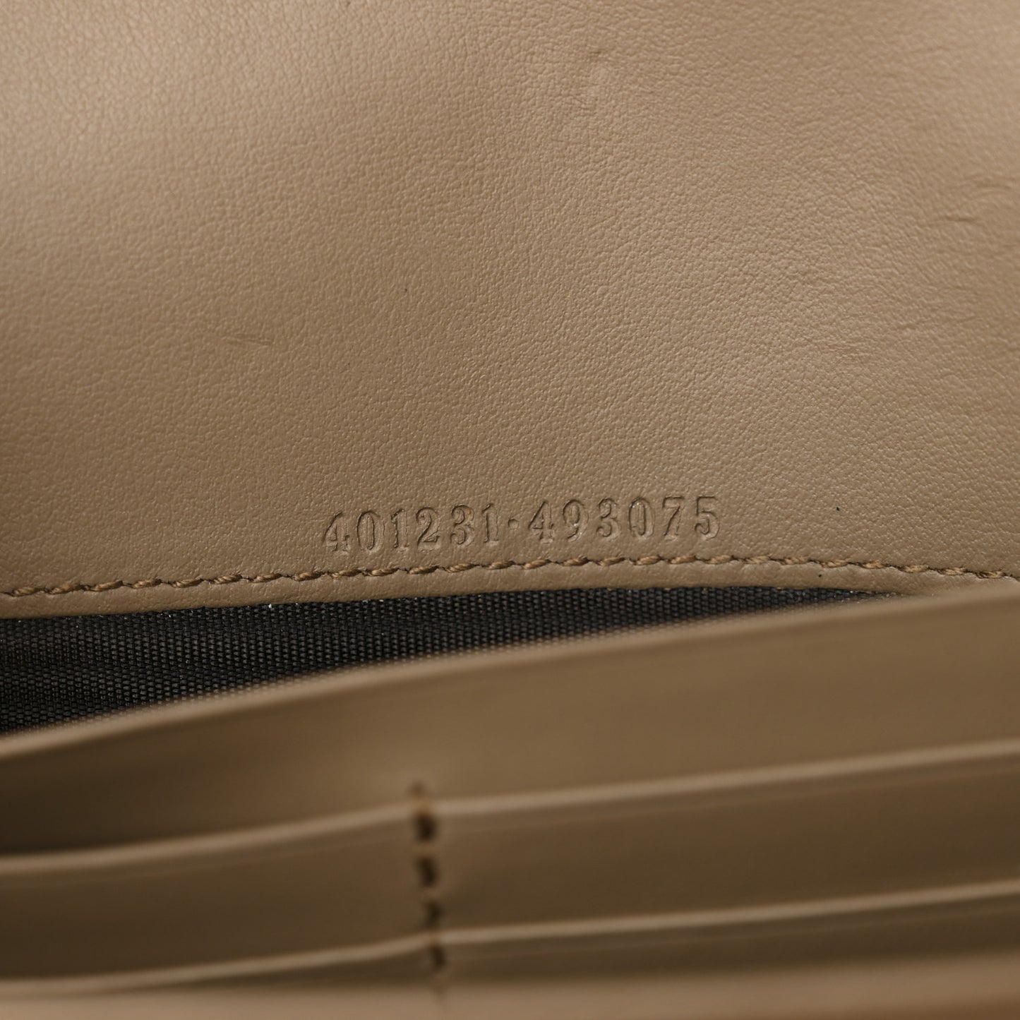 GG Supreme Monogram Mini Dionysus Chain Wallet Beige Taupe