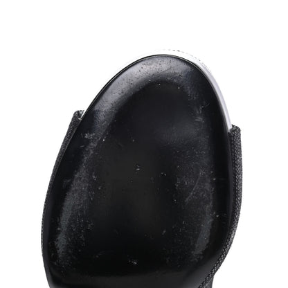 Chanel Shimmer Fabric Peep Toe Slingback Pumps 39 Black 10 of 20