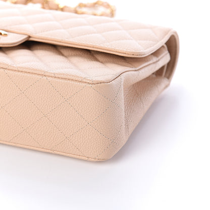 Chanel Caviar Quilted Medium Double Flap Beige Clair 8 of 8