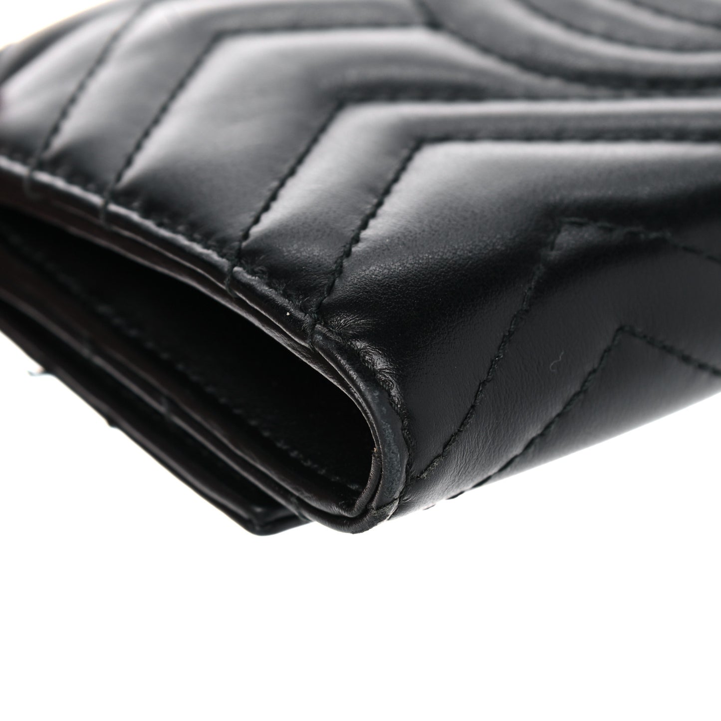 Calfskin Matelasse GG Marmont Continental Wallet Black