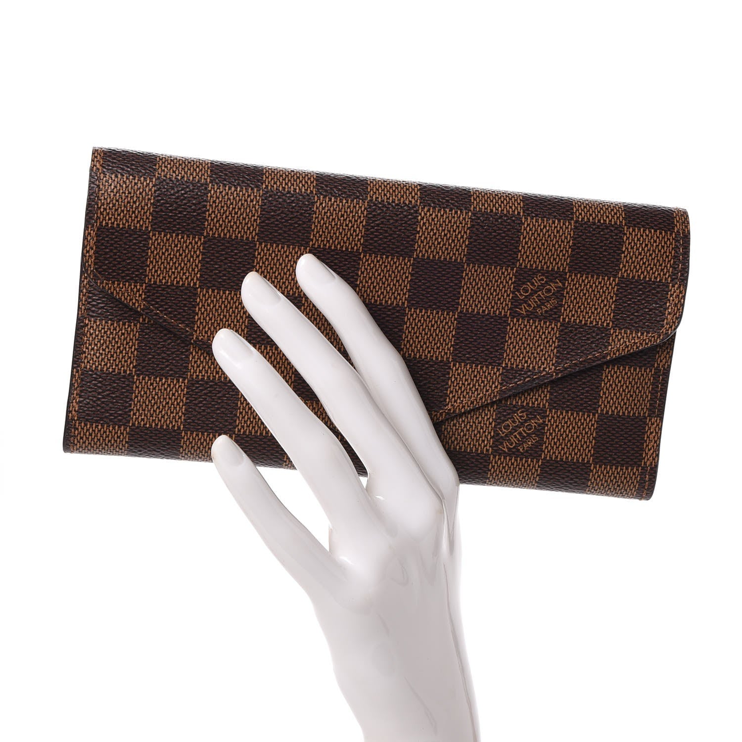 Louis Vuitton Damier Ebene Josephine Wallet Red 2 of 12