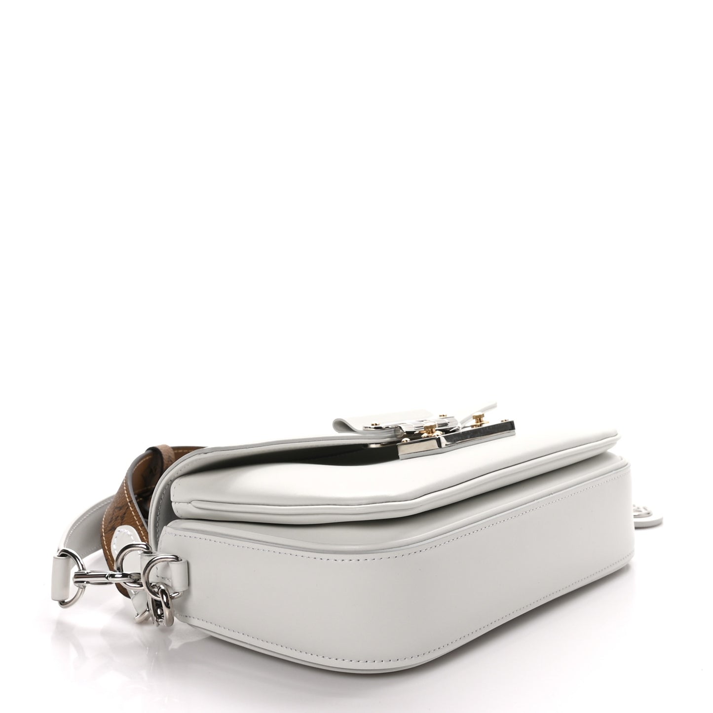 Calfskin Reverse Monogram Swing White