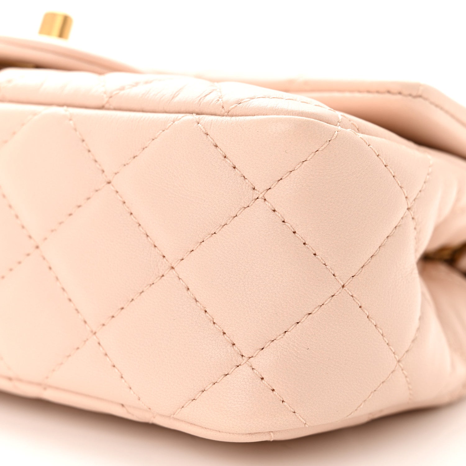 Chanel Lambskin Quilted Mini Pearl Crush Rectangular Flap Light Beige 10 of 11