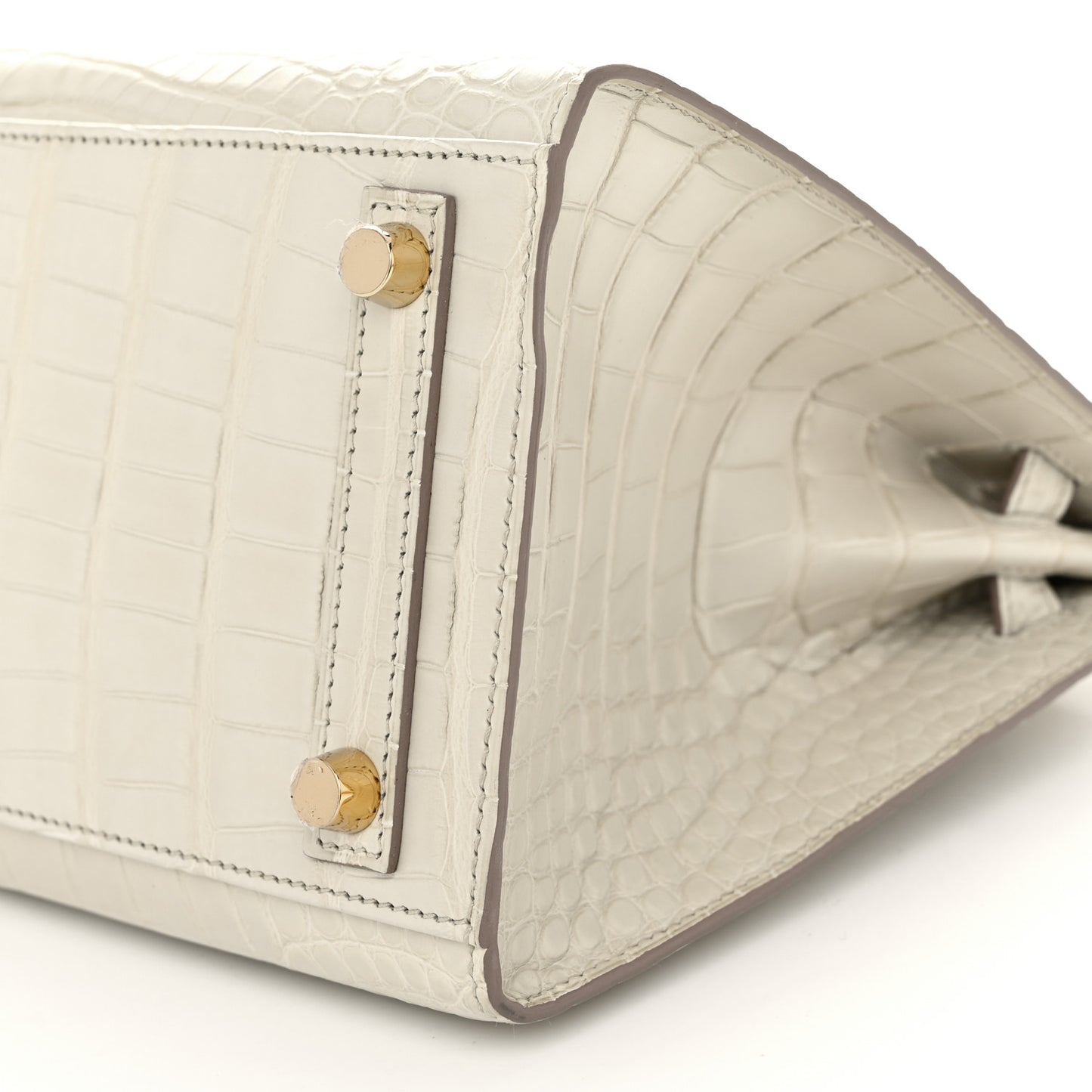 Matte Alligator Birkin Sellier 25 Beton