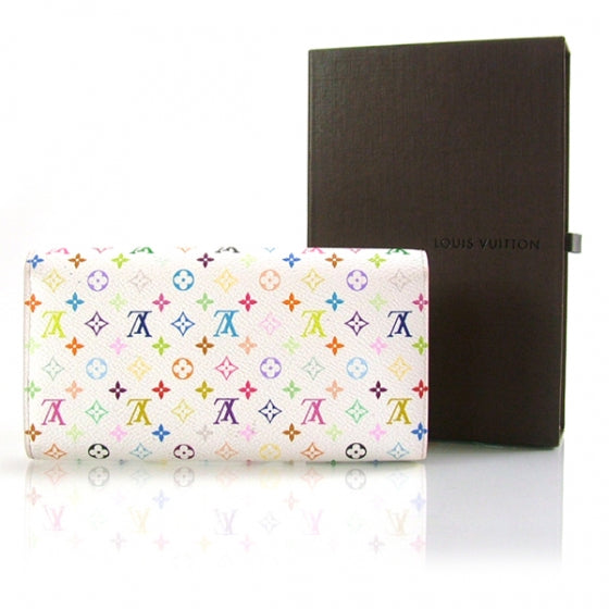 Monogram Multicolor Sarah Wallet White