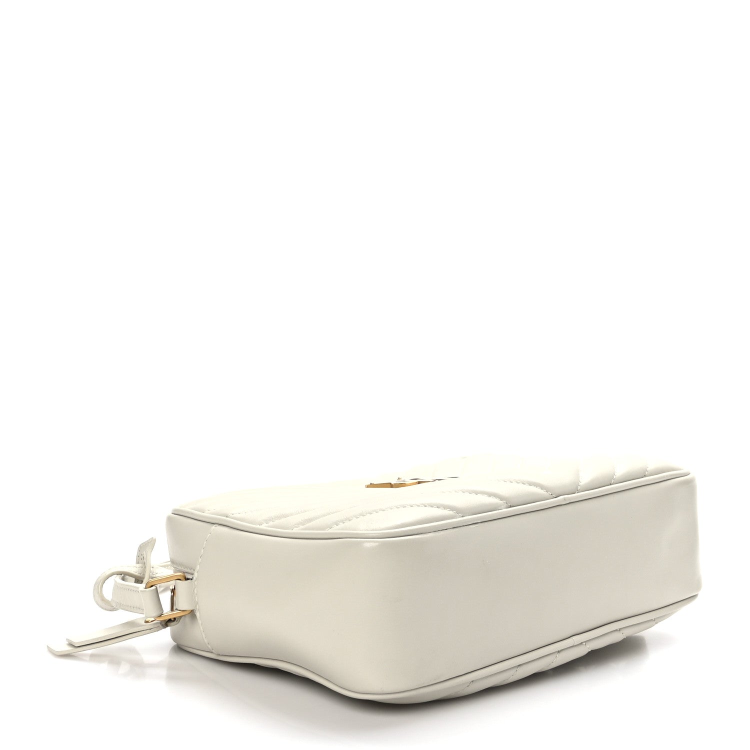 Saint Laurent Calfskin Matelasse Monogram Lou Camera Bag Blanc Vintage 4 of 9