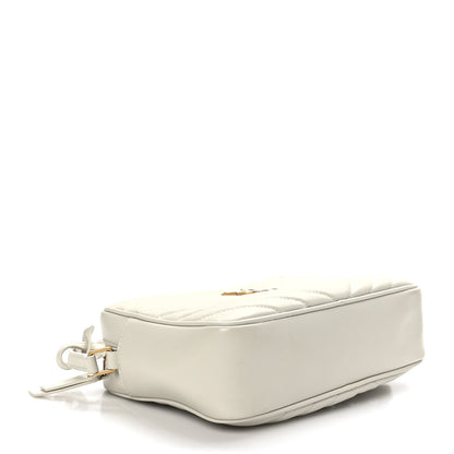 Saint Laurent Calfskin Matelasse Monogram Lou Camera Bag Blanc Vintage 4 of 9