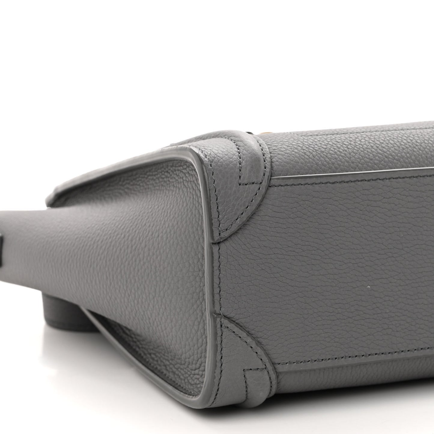 Drummed Calfskin Nano Luggage Kohl