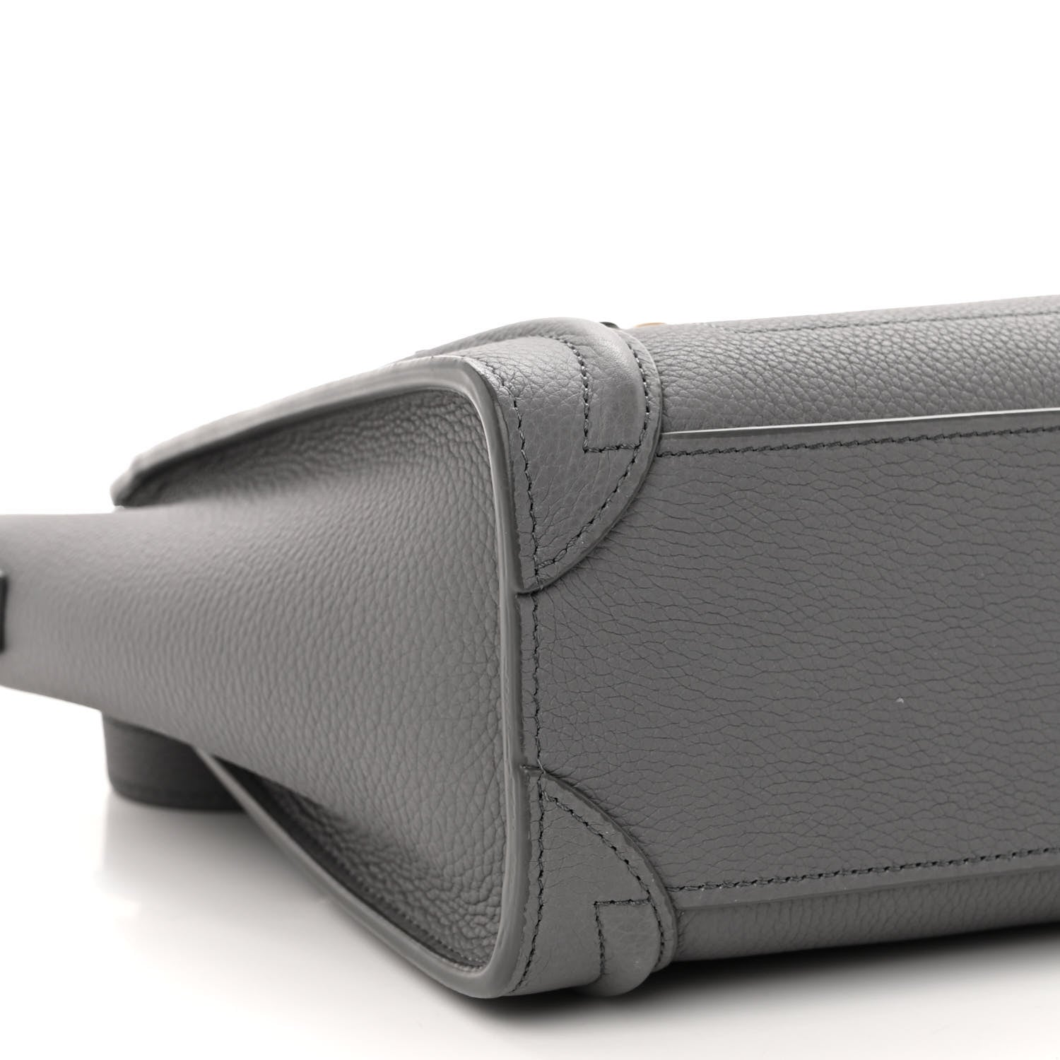 Celine Drummed Calfskin Nano Luggage Kohl 10 of 11