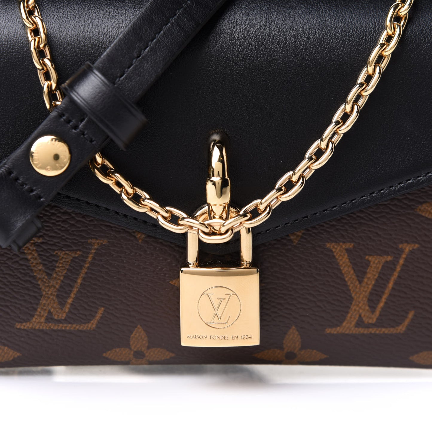 Monogram Padlock On Strap Black