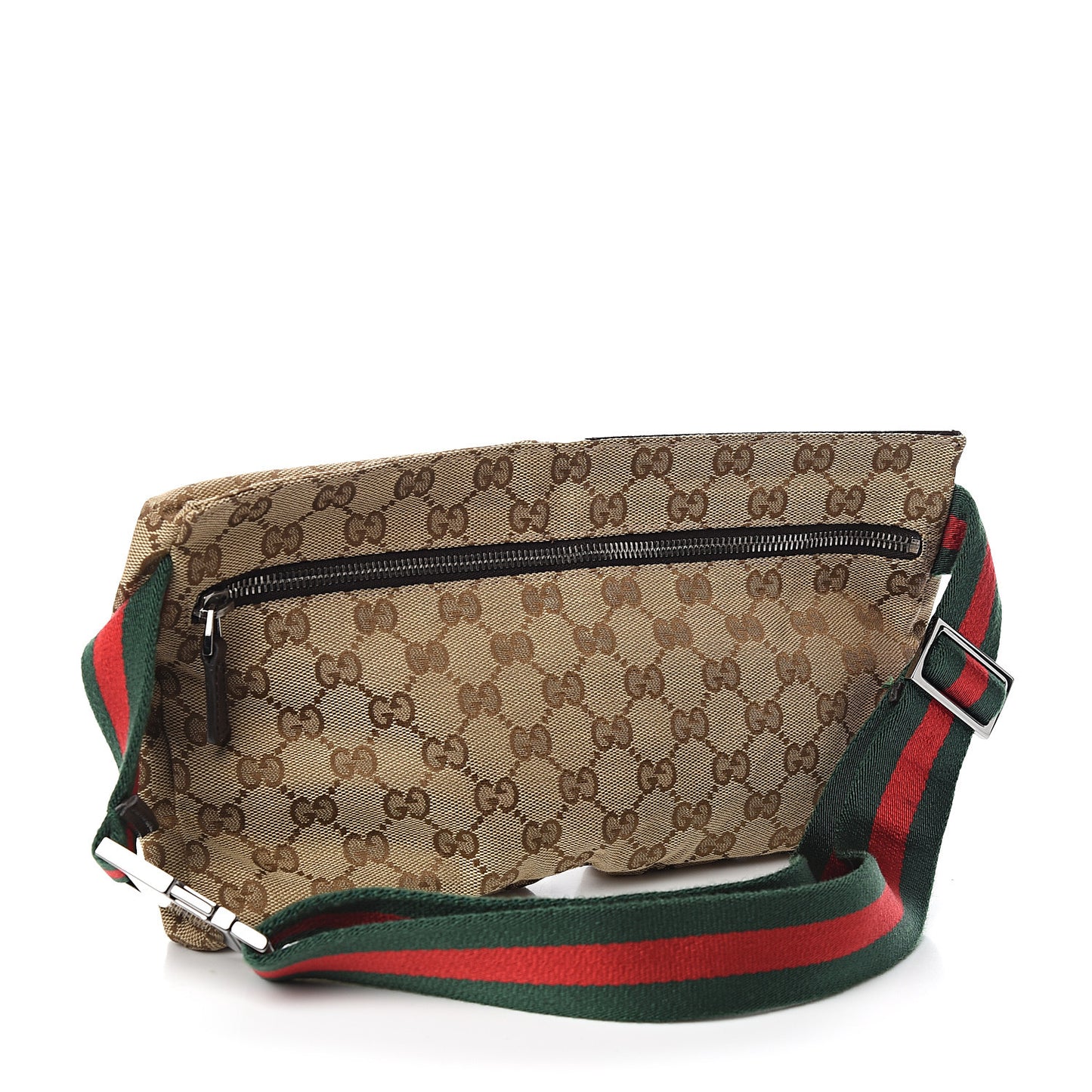 Monogram Web Belt Bag Dark Brown