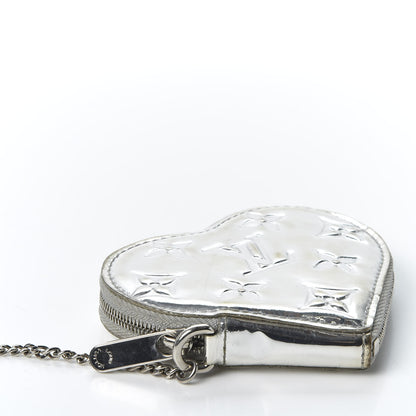 Louis Vuitton Monogram Miroir Heart Coin Purse Silver 3 of 6