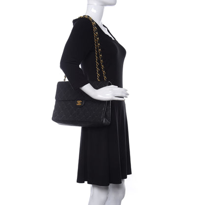 Chanel Caviar Quilted Jumbo Single Flap Black 2 of 10