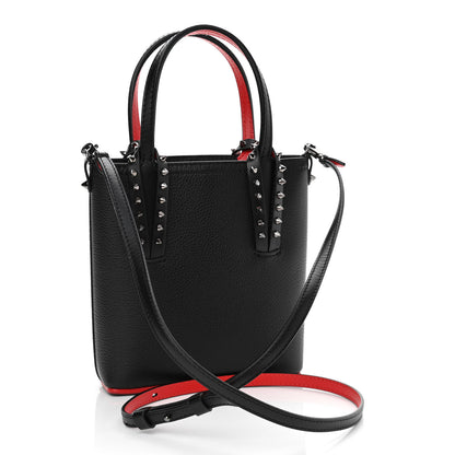 Christian Louboutin Calfskin Spikes Mini North South Cabata Tote Black 3 of 10