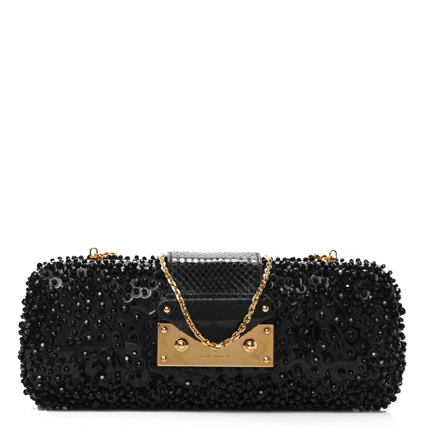 Louis Vuitton Sequin Ayers Minaudiere Tresor Clutch Black 1 of 9