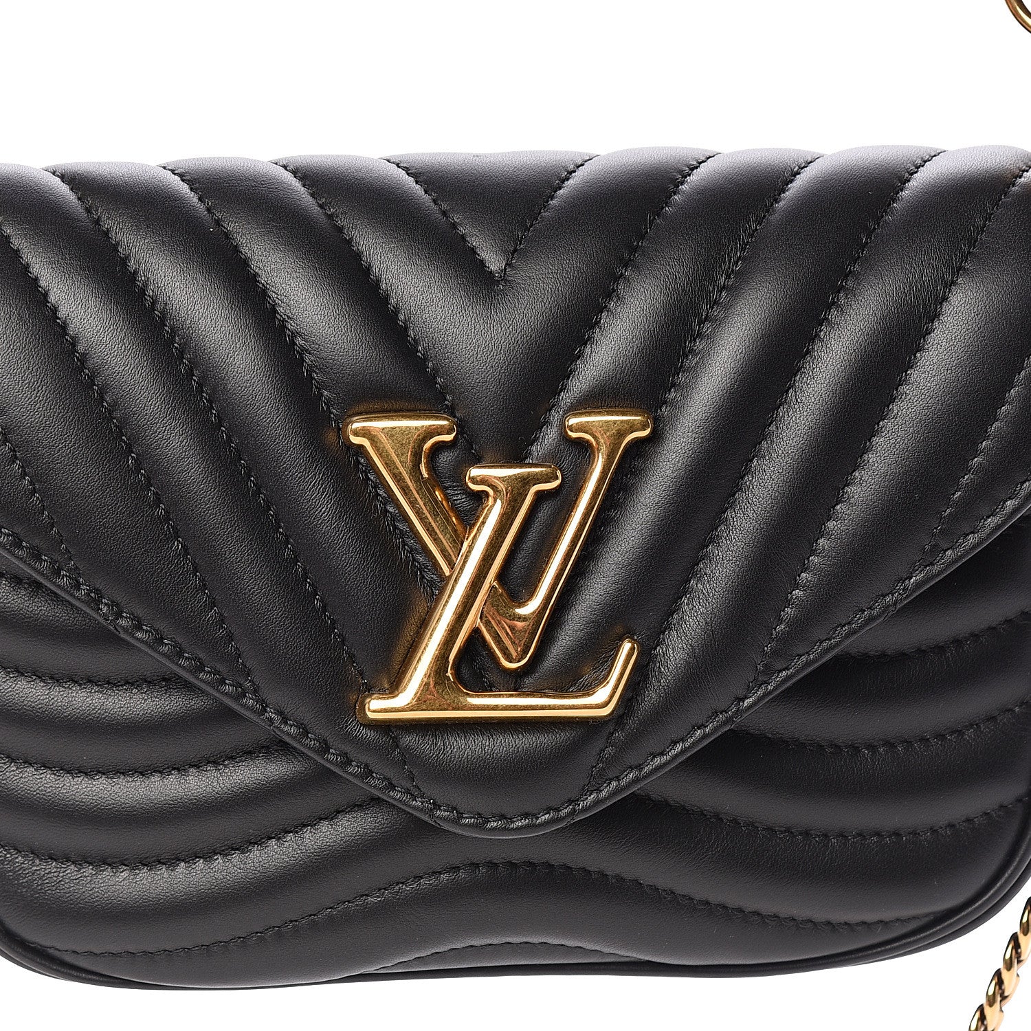 Louis Vuitton Calfskin New Wave Multi Pochette Black 8 of 9
