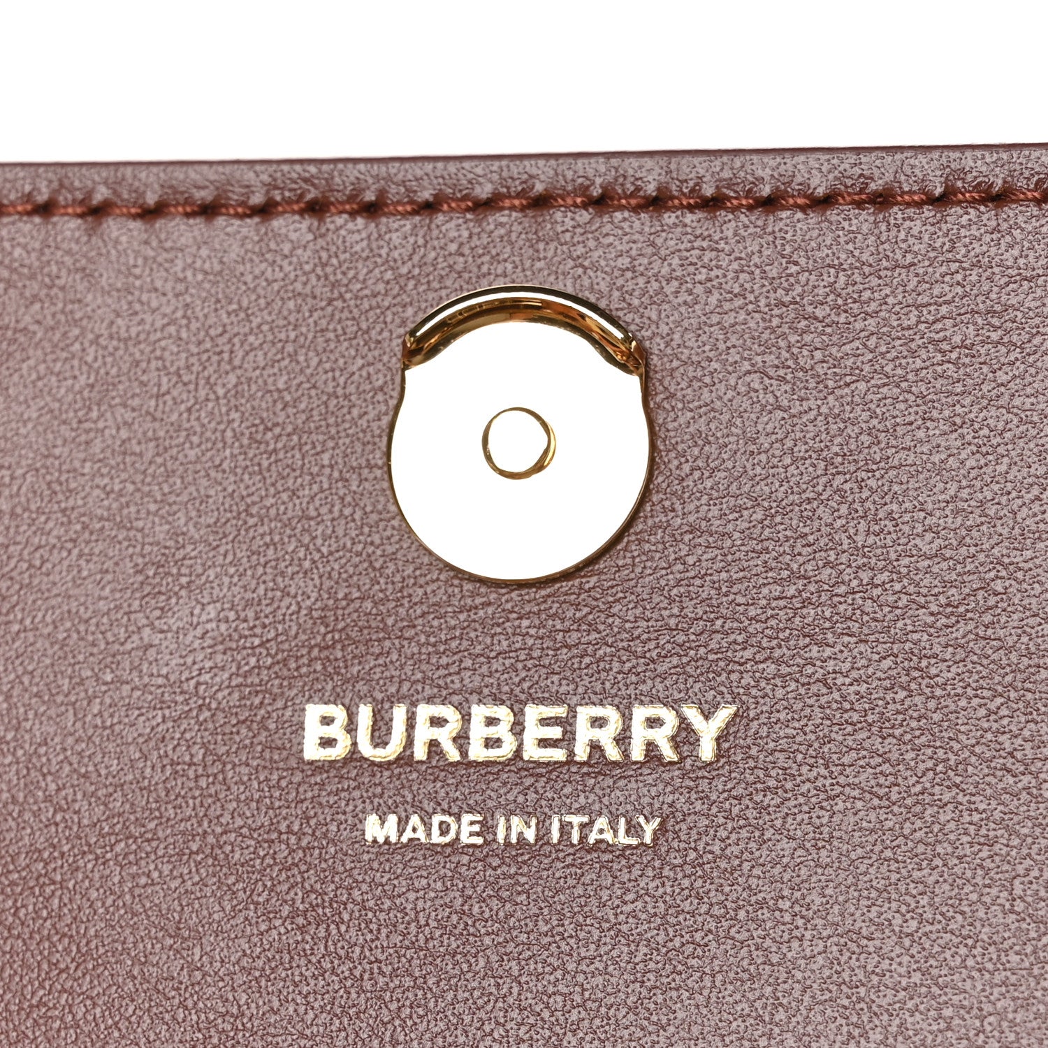 Burberry Calfskin House Check Hampshire Wallet On Chain Tan 6 of 8
