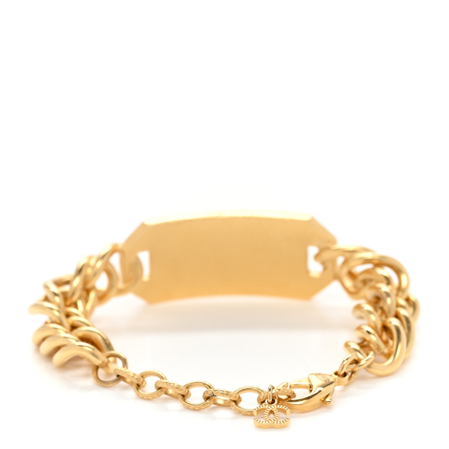 Metal 31 Rue Cambon Paris ID Chain Bracelet Gold