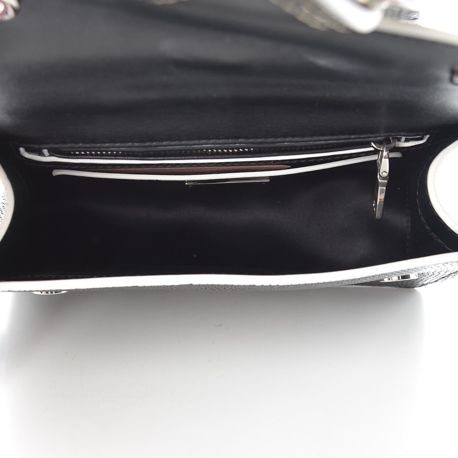 Miu Miu Embossed Lizard Calfskin Crystal Embellished Saint Lucertola Shoulder Bag Black 5 of 12