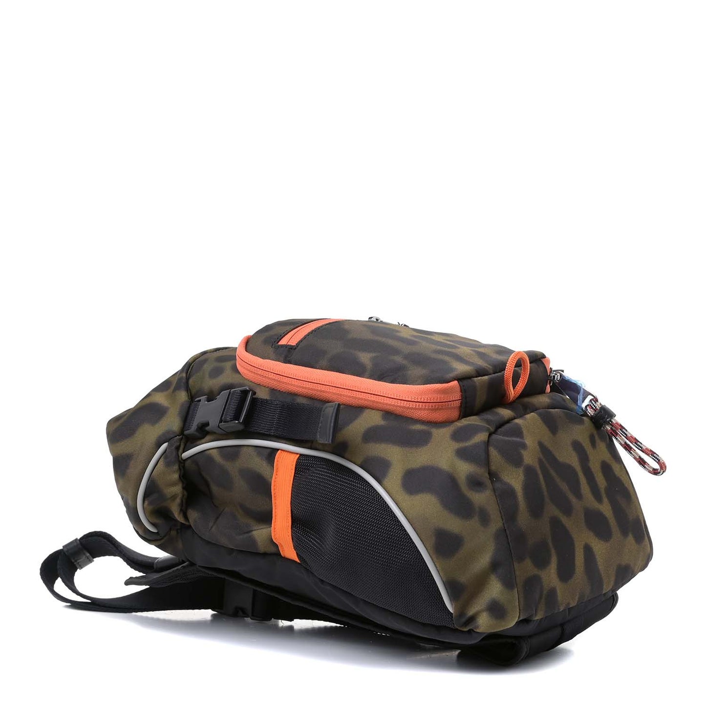 Nylon Leopard Print Leo Sling Bag Light Green Orange