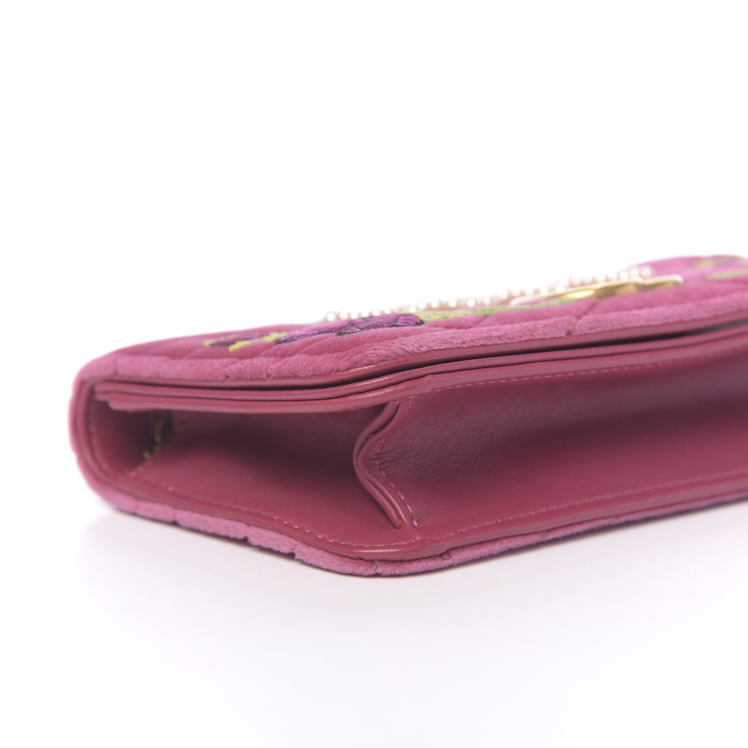 Gucci Velvet Matelasse Love Embroidered GG Marmont Mini Bag Light Raspberry Rose 7 of 10