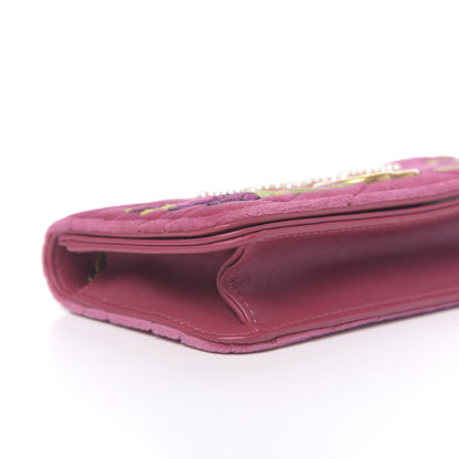 Gucci Velvet Matelasse Love Embroidered GG Marmont Mini Bag Light Raspberry Rose 7 of 10