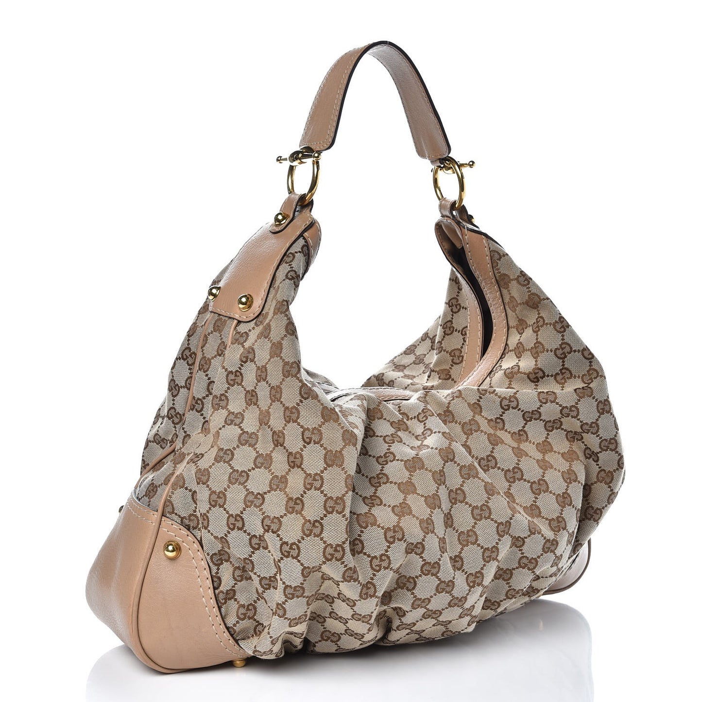 Monogram Large Jockey Hobo Beige